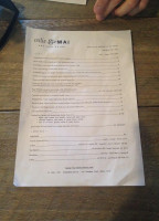 Artie & Mai menu