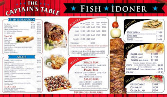 The Captain's Table Fish & Chips menu