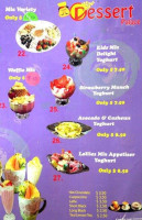 Dessert Palace menu