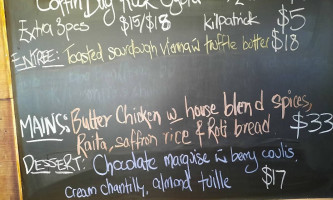 The George Dining menu