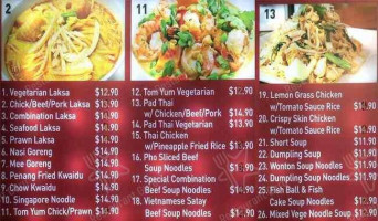 The Best Noodle menu