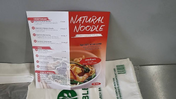 Natural Noodle menu
