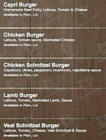 Pizza Capri menu