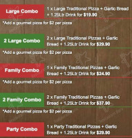Pizza Capri menu