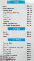Aspendale Gardens Fish & Chips menu