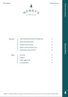 Henry's At The Coast menu