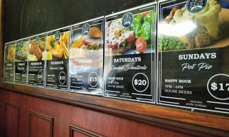 Macquarie Arms menu