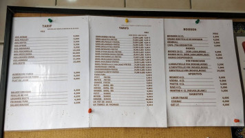 La Paila menu