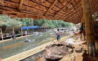 ร้านป้าแต้ล่องแพแม่วาง outside