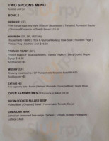 Two Spoons menu