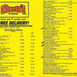 Alberto's Pizza menu