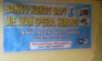 Bakso Kokot Sapi (mas Majid Kemangi) menu