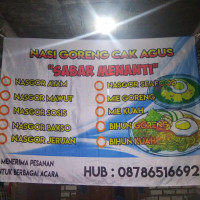 Kedai Nasi Goreng Cak Agus menu