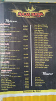 Raja Rasa menu