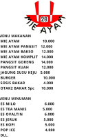 Rumah Mie Ayam 28 X Boba 28 menu