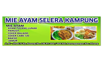 Mie Ayam Selera Kampung menu