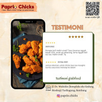 Paprio Chicks menu