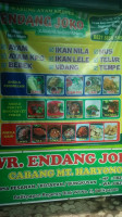 Warung Endang Joko menu