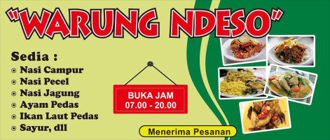 Warung Ndeso menu