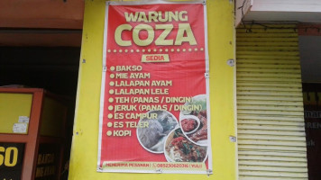 Warung Coza menu