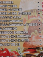 Carolina' Snack menu