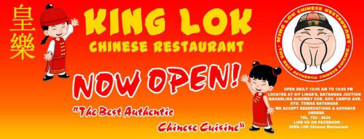 King Lok Chinese menu