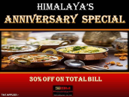 Himalayas Indian Rangiora menu