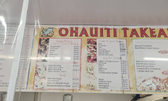 Ohauiti Takeaways menu