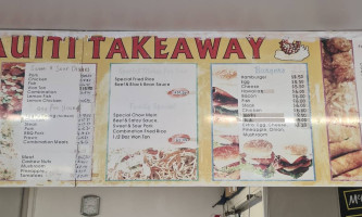 Ohauiti Takeaways menu