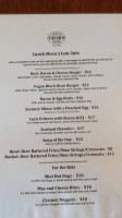 Chatto Creek Tavern menu