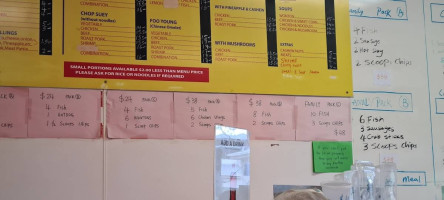 Ruataniwha Fast Foods menu