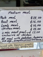 Waiuku Roasts menu