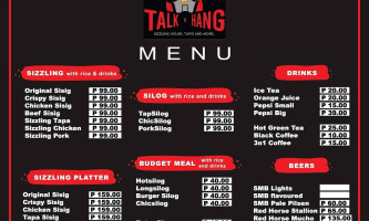 Talkhang Restobar menu