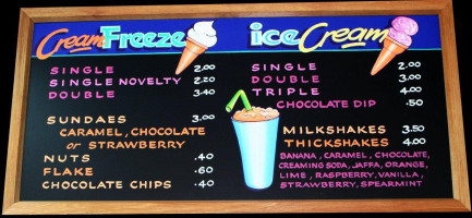 Hokitika Townchip menu