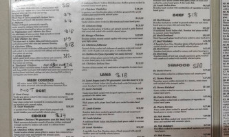 Madly Indian Mangawhai menu