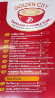 Golden City Takeaway menu