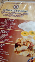 Clementes Cuisine menu