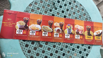 Chowking menu