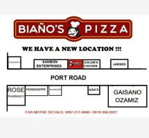 Biaños Pizza Ozamiz menu