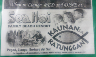 Kaunan Sa Katunggan menu