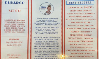 Elbarco Restaurant menu