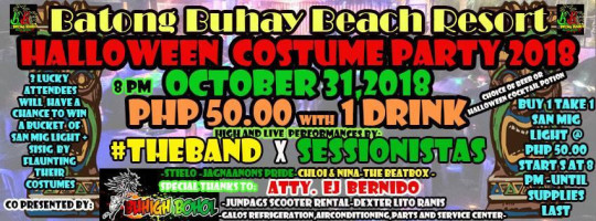 Batong Buhay Beach Resort menu