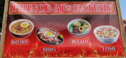 Prince 3j's Eatery menu