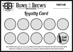 Buns And Brews menu