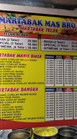 Martabak Mas Bro menu