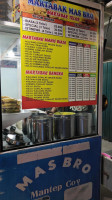 Martabak Mas Bro menu