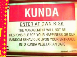 Kunda Vegan Burger Hot Sauce Cafe 100% Plant Based menu