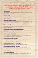 Jalajoga Restaurant menu