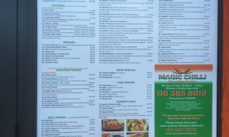 The Marina menu