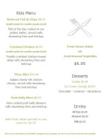 Monteith's Rangiora menu